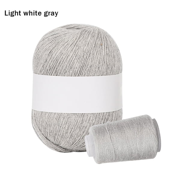 Hilo de tejer Cuerda de tejer mezclada Cordón de macramé grueso para manualidades de ganchillo Cuerda para hacer bricolaje, blanco gris seitruly HA000409-10B