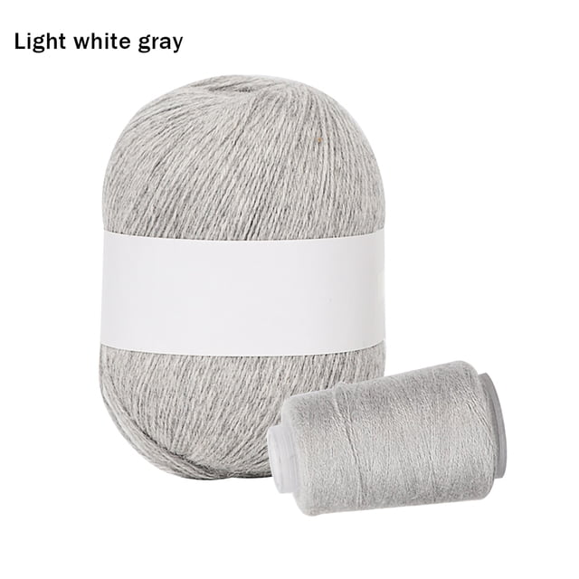 Hilo de tejer Cuerda de tejer mezclada Cordón de macramé grueso para manualidades de ganchillo Cuerda para hacer bricolaje, blanco gris sidaley HA000409-10B