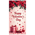 thumbnail image 1 of Valentine's Day Party Decoration Backdrop with Red Roses and Gift Box Background Hearts Banner Holiday Event Background Photo Props Romance, 1 of 4