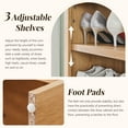 thumbnail image 6 of SinCiDo 67" Arched Shoe Storage Cabinet, Wooden Shoe Organizer Rack for 8 Pairs, 8 Tier, 3 Adjustable Shelves, 6 of 7