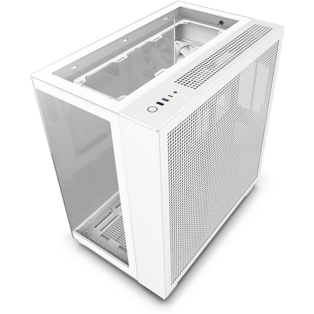 NZXT H9 Elite Mid-Tower Case, White, Dual-Chamber, RGB Fans