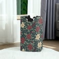 thumbnail image 6 of Yayeee Freestanding Laundry Hamper with Handle Collapsible Large Storage Basket for Clothes, Christmas Holly Leaves, 6 of 7