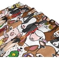 thumbnail image 3 of Shower Curtains Doodle Farm Animals Faces Curtain, Waterproof Fabric Decor Shower Curtains for Bathroom Set with 12 Hooks, 66” x 72”, 3 of 6