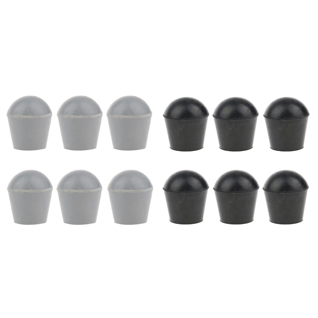 12pcs Anti Slip Rubber Leg Tips For Cane Crutches /8'