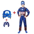 thumbnail image 1 of Disfraz de superhéroe de lujo para niños, Cosplay de Los Vengadores de Marvel, Capitán América, máscara de Halloween, Mono xuanjing unisex, 1 of 2