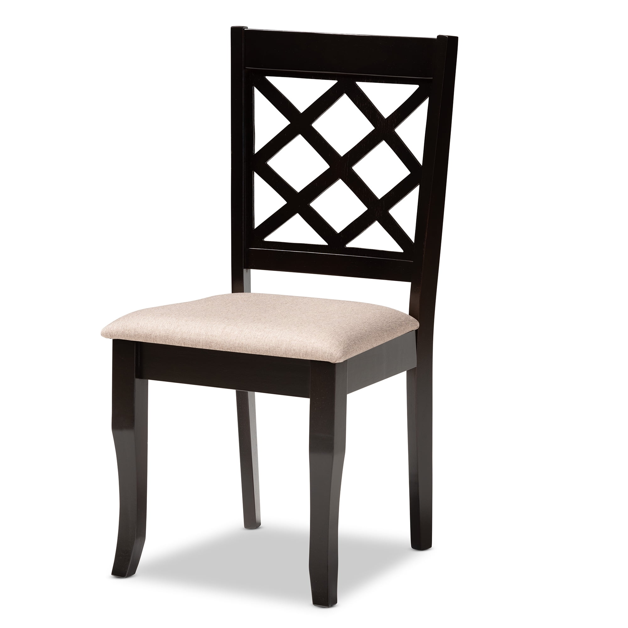 Baxton Studio Verner Modern Dining Set, 7-Piece, Dark Brown