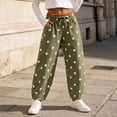 thumbnail image 6 of Fanshiluo Women's Polka Dot Drawstring Jogger Pants, Casual Elastic Waist Sweatpants,Size S-2XL, 6 of 7