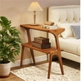 thumbnail image 4 of Fnova Table d'Extrémité Étroite Tables d'Appoint Modernes Table de Canapé en Bois avec Tablette de Rangement, Table de Chevet Style Ferme, Assemblage Facile, Table d'Angle, Table à Boissons pour Salon, Chambre, Table de Nuit, 4 of 15