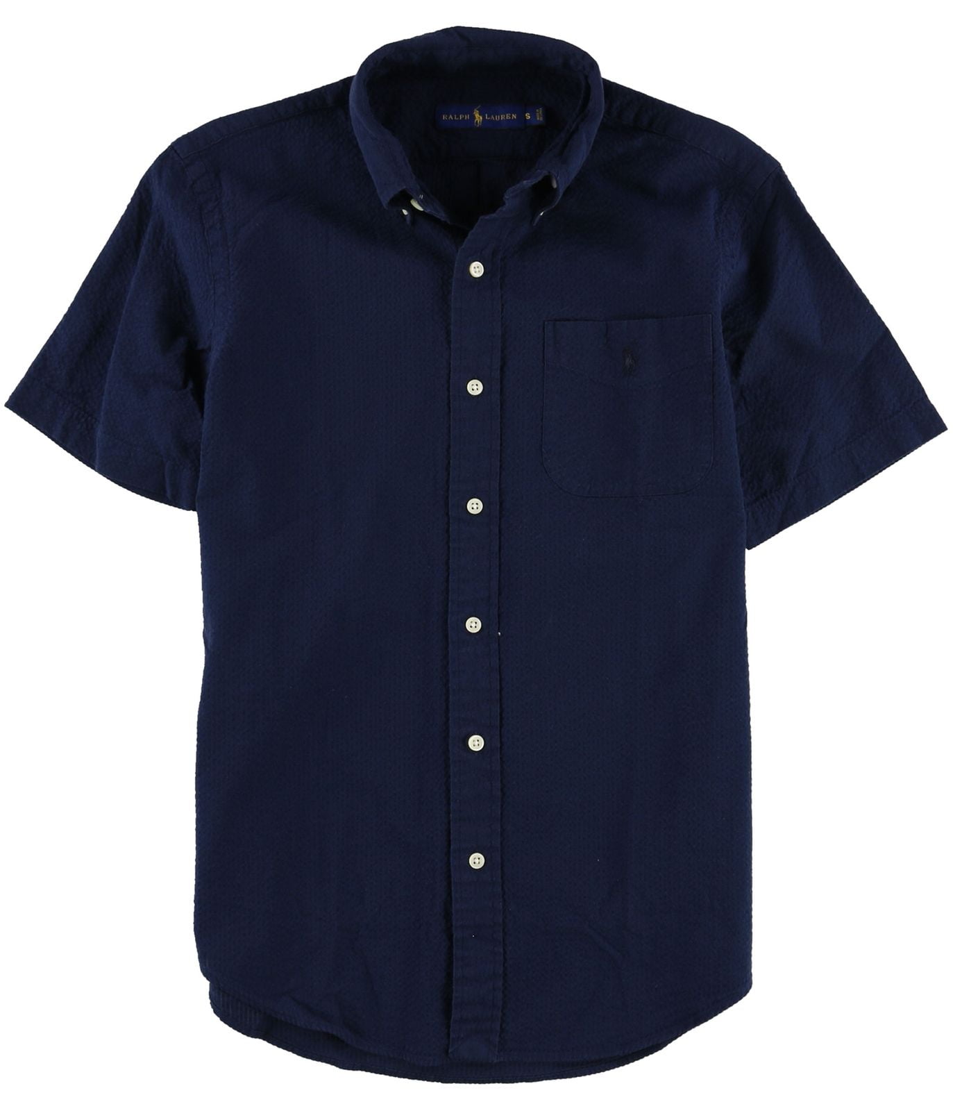 navy blue ralph lauren button up