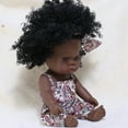thumbnail image 1 of Baby Cute Curly Hair Sport Boys Black Baby Toy Doll Kids Gift Hooded With Cloth, 1 of 3