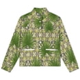 thumbnail image 4 of Jackets for Women Winter Coat Jackets Flannel Stand Collar Jacket(Palm Leaf Kaleidoscope Print,Size:S-4XL), 4 of 7