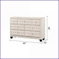 thumbnail image 4 of Dressers, Modern 7-Drawer Crystal Tufted Velvet Dresser, Solid + Manufactured Wood | Cream | Wood, 4 of 5