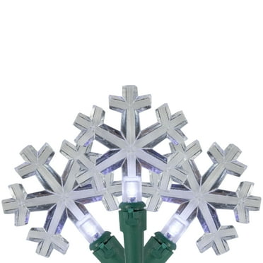 Northlight LED Snowflake Christmas Light Set - Pure White - 4.5' Green Wire - 20ct