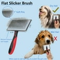 thumbnail image 2 of Extra Long Pin Brush for Large Dogs, Remove Loose Fur and Tangles; 5-in-1 Dog Grooming Brush for Long Haired Dogs&Cats, 2 of 5
