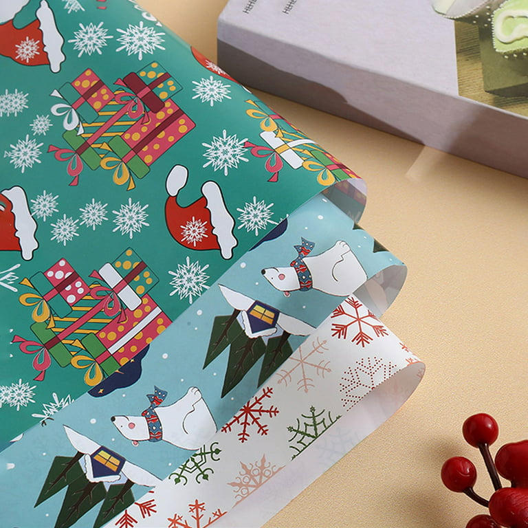 Christmas Gift Wrapping Small Stars, Christmas Trees, Snowflakes Christmas  Special Wrapping Paper Vintage Craft Paper - AliExpress