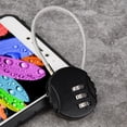 thumbnail image 1 of 3-Dial Combination Lock, Zinc Alloy Password Security Coded Code Padlock with Compact Mini Size for Travel Carry, Easy to Operate, Short Time to Unlock. Great for Lockers,, 1 of 7