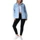 thumbnail image 2 of Chaqueta de mezclilla de manga larga y botones para mujer INSPIRE CHIC, oversized, con bolsillos, talla XL, azul claro, 2 of 5