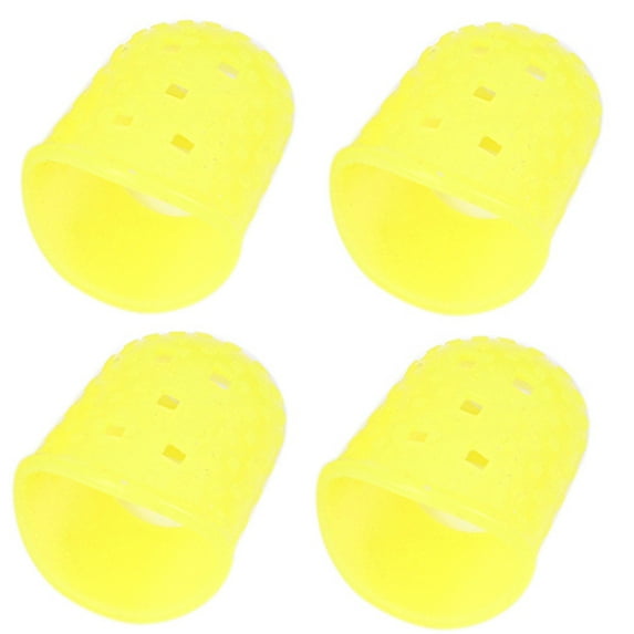 opvise 4 Pcs/Set Fingertip Anti-skid Ventilated Design Silicone Playing Piano Finger Protector for Musical Instrument Lover