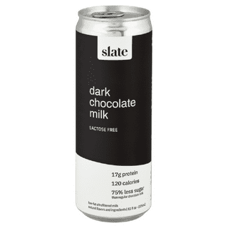 Slate Milk - High Protein Shake, Dark Chocolate, 20g Protein, 0g Added  Sugar, Lactose Free, Keto, All Natural (11 oz, 12-Pack)