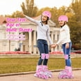 thumbnail image 6 of VEZLOPUS Inline Skates, Adjustable Children Inline Skates with Light up Wheels for Kids, Girls, Boys, Teens, Beginner & Advance | with Protective Gears and Carry Bag (Pink), 6 of 6