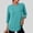 Mint Green, variant on Sentmoon Hiking Clothes for Women Quick Dry Athletic Tops for Women 3/4 Sleeve Crew Neck Breathable Regular Fit Tennis Shirts for Women for Beach and Water Sports Watermelon Red XXL