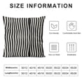 thumbnail image 5 of Creowell  Abstract Throw Pillow Cushion Cover,Geometric Trippy Lines Minimalist Urban Contemporary Style Geometric Art Deco, Zippered Double-Side Digital Print Decor,  Black and Cream, 5 of 5