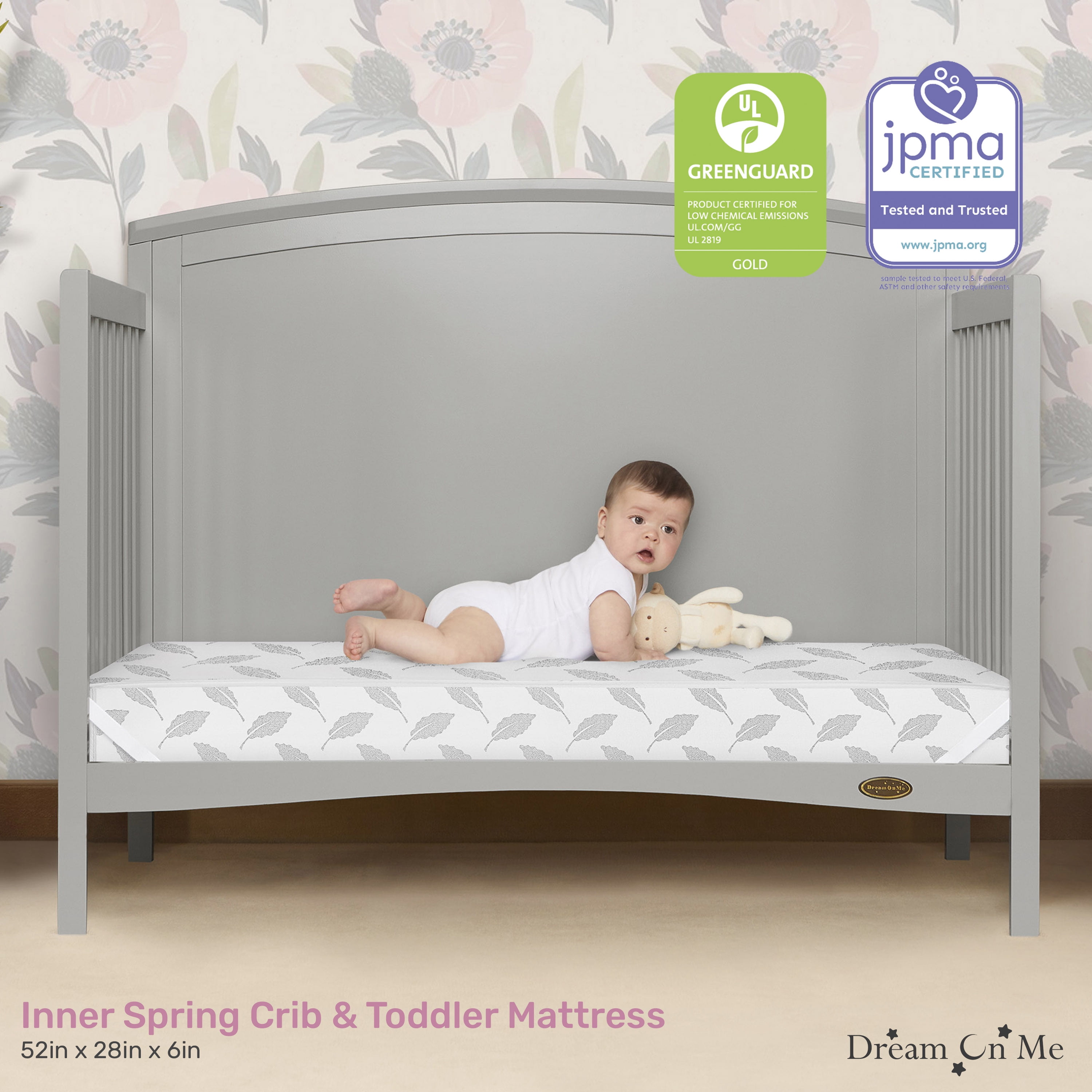 Dream on Me Flora 132 Premium Coil Standard Crib & Toddler Bed Mattress