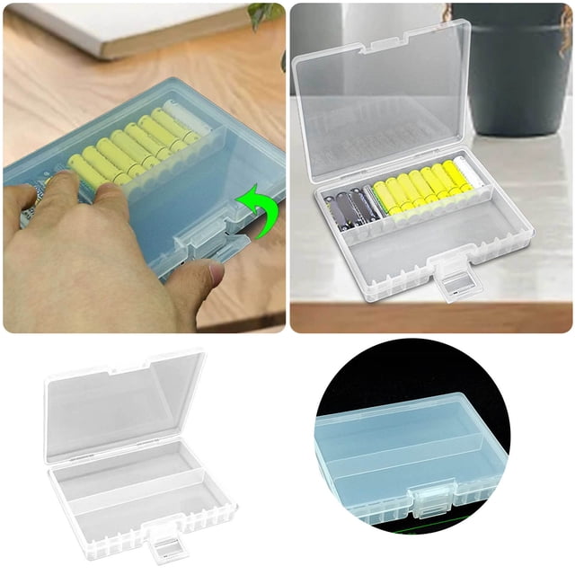 Xuewenshw Rangement de Piles 48 AAA Rangement de Piles 7 Protecteur Transparent Solide et Durable avec