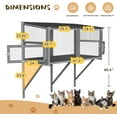 thumbnail image 2 of TITIMO Cat Catio, Cat Window Perch for Large Indoor Cats, Window Box Enclosure, Expandable Wooden Window Hammock for Multi Kittens, All-Weather Use Outdoor Small Pet Perch House (Gray, 41.3" L), 2 of 9