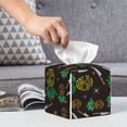 thumbnail image 6 of Tissue Pineapples Box Cover Holder, Square by Xecao - Leather Decorative Organizer for Tabletop, Bathroom, Car, Office, 6 of 8