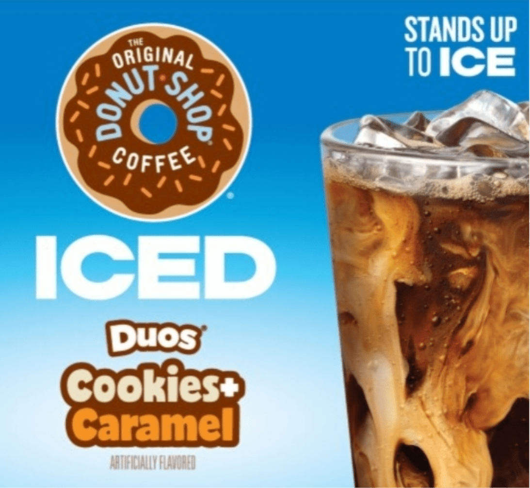 The Original Donut Shop Iced Duos Cookies + Caramel Iced Coffee Keurig K-Cup Pods Medium Roast