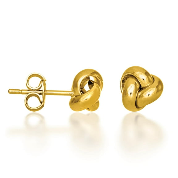 Brilliance 14KT Yellow Gold High Polished Love Knot Earrings