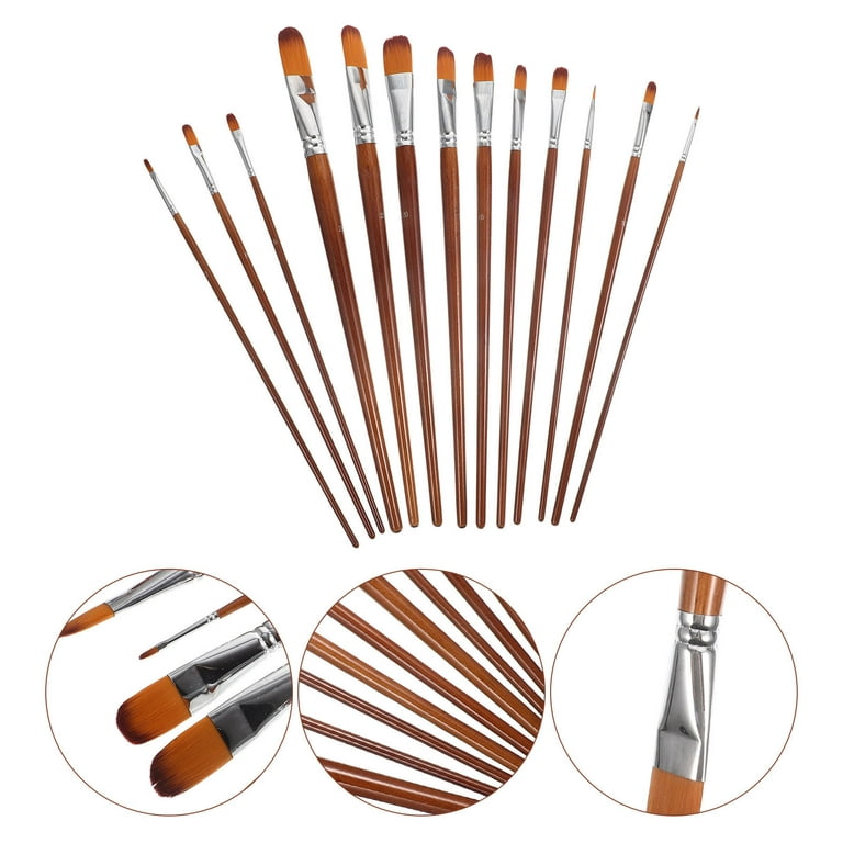 13pcs Multi-use Paintbrush Nylon Painting Brush Canvas Painting