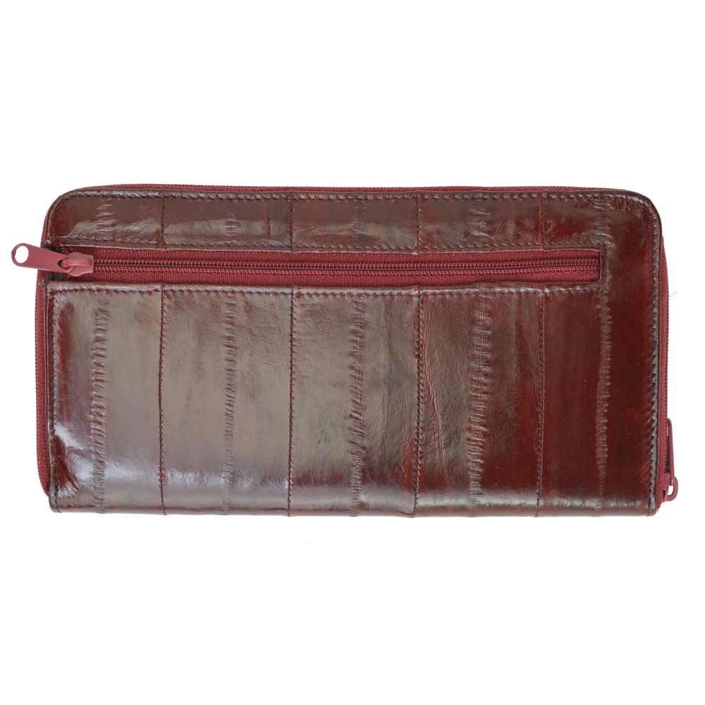 Genuine Eel Skin Zippered Ladies Wallet E 7575