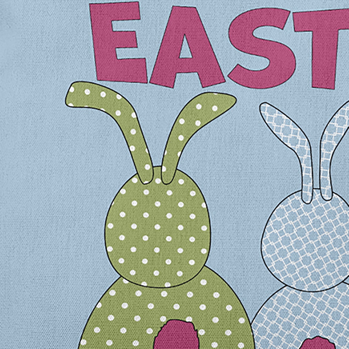 Simply Daisy 26-inch Square Hoppy Easter Polyester Throw Pillow, Blue Qty 1