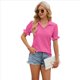 thumbnail image 3 of Blusas Informales Elegantes para Mujer, Camisas con Cuello de Solapa, Blusas de Verano Informales de Negocios A , Rosa Rosa XL, 3 of 9