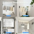 thumbnail image 6 of Retractable Clothesline Indoor, Non-Sagging Outdoor Clothes Line Retracting Heavy Duty Clothes Drying Laundry Line Wall Mounted Stainless Steel Line 4.8m, 6 of 7