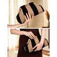 thumbnail image 7 of WANDF Clutch Purse for Women,Woven Evening Bags,Knit Striped Clutch Handbags,Dumpling Bag for Ladies (Khaki Black), 7 of 7