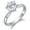 0.5 Carat Moissanite, variant on S925 Sterling Silver with 18K White Gold Plating Classic Six-Prong Setting 0.5-10 Carat D Color Moissanite Fine Ladies' Diamond Ring R9094