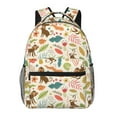 thumbnail image 1 of Kdxio Monkeys in the Jungle Pattern Casual Student Backpack Lightweight Daypack Laptop Compartment Travel School Ergonomic Canvas Multi Pocket Design-One Size, 1 of 5