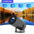 thumbnail image 2 of Magcubic Projector Android11 4K 1280*720P HY300 Pro Dual Wifi 260ANSI 180 Flexible BT5.0 Cinema Outdoor Portable Projetor, 2 of 5