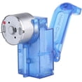 thumbnail image 1 of Mini Hand Crank Electric Generator DC Emergency Power Supply Manual Dynamo Power with Blue Transparent Acrylic Case, 1 of 5