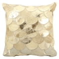 thumbnail image 2 of Mina Victory Natural Leather Hide Metalic Balloons Silver Grey Throw Pillow, 2 of 2