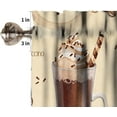 thumbnail image 6 of Warm Coffee Valances Curtains for Windows, Vintage Style Windows Curtain Valance for Kitchen Bedroom Bathroom Decor with Rod Pocket, One Panel 54X18 Inches, 6 of 6
