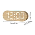 thumbnail image 3 of Digital LED Alarm Clock with Date and Temperature Display, Black Plastic, Adjustable Brightness, DST Auto-Set, Battery or AC, 3 AAA, 3 of 6