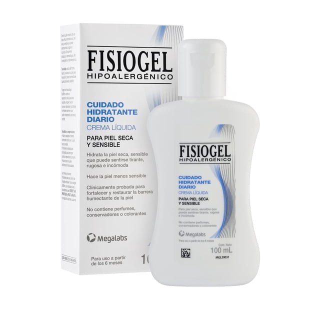 FISIOGEL Crema Hidratante | Para Piel Sensible | Facial diurno | Ligera y Rápida Absorción | Piel Sensible seca | 100 ml