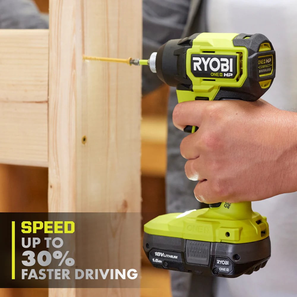 RYOBI ONEAND HP 18V BRUSHLESS Cordless Compact 1/4 in. HEX Impact Driver Tool ONLY PSBID0