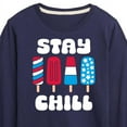 thumbnail image 3 of Instant Message - Americana - Stay Chill Patriotic Popsicles - Toddler & Youth Long Sleeve Graphic T-Shirt, 3 of 6