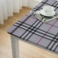 thumbnail image 4 of BANET Grey Checkered Floral Print Rectangle Tablecloth Water Resistant and Stain Resistant Fabric Tablecloths for Dining Room White, 4 of 7