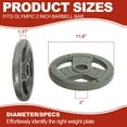 thumbnail image 2 of Signature Fitness 2-Inch Cast Iron Weight Plates – Olympic Barbell Plates for Strength and Resistance Training, Multiple Sizes Available, 2 of 7